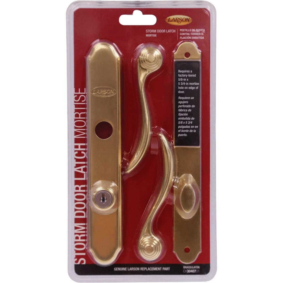 Larson storm door handle outside lever in durable brass finish for daily use