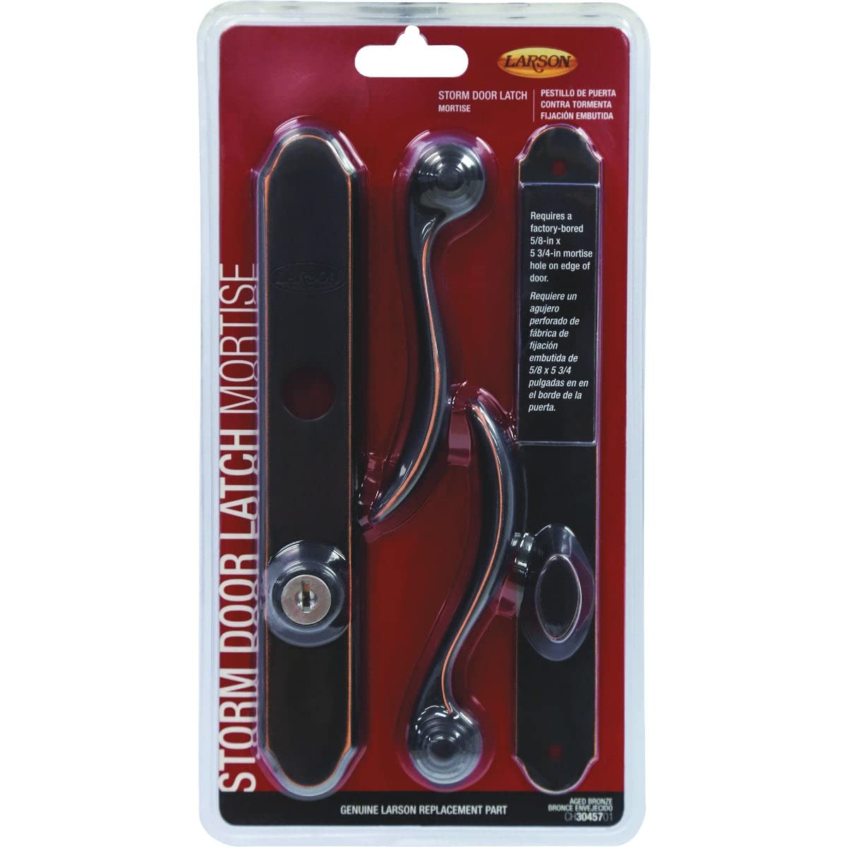Larson storm door levers inside and outside, smooth rotation and cohesive look.