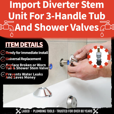 LASCO S735-4T fit image showing broad compatibility with import tub and shower valves