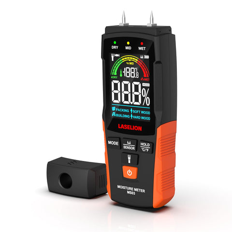 LASELION MS03 pinless wood moisture check for safe non-destructive readings
