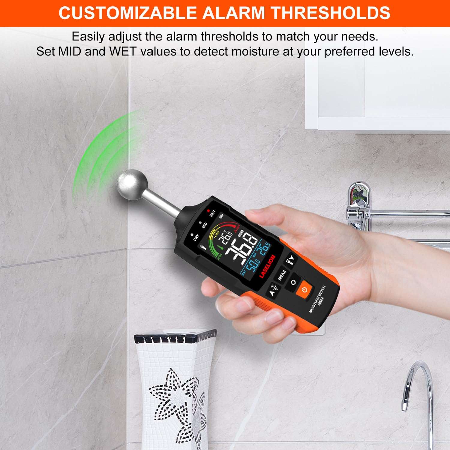 LASELION MS04 built-in flashlight illuminates dim work areas
