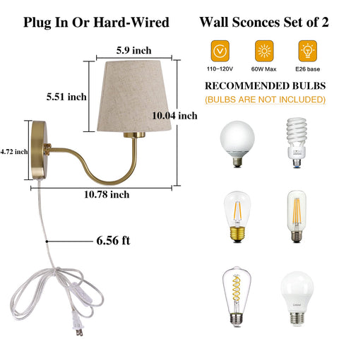 Beige fabric shade diffuses light for soft, comfortable ambience.