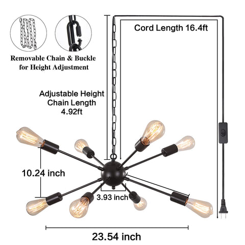 LASENCHOO bedroom chandelier adds a soft decorative glow.