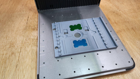 Laser Engraving Alignment Jig for xTool—round slots 25–40mm support versatile sizing.