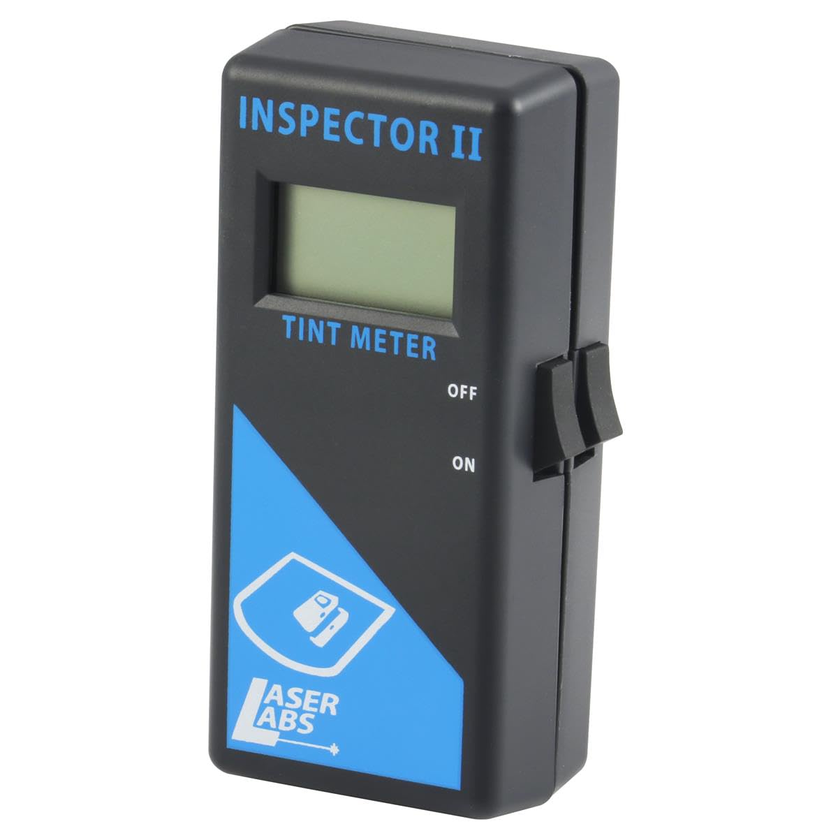 Laser Labs Tint Meter Inspector II side view showcasing compact, two-piece design