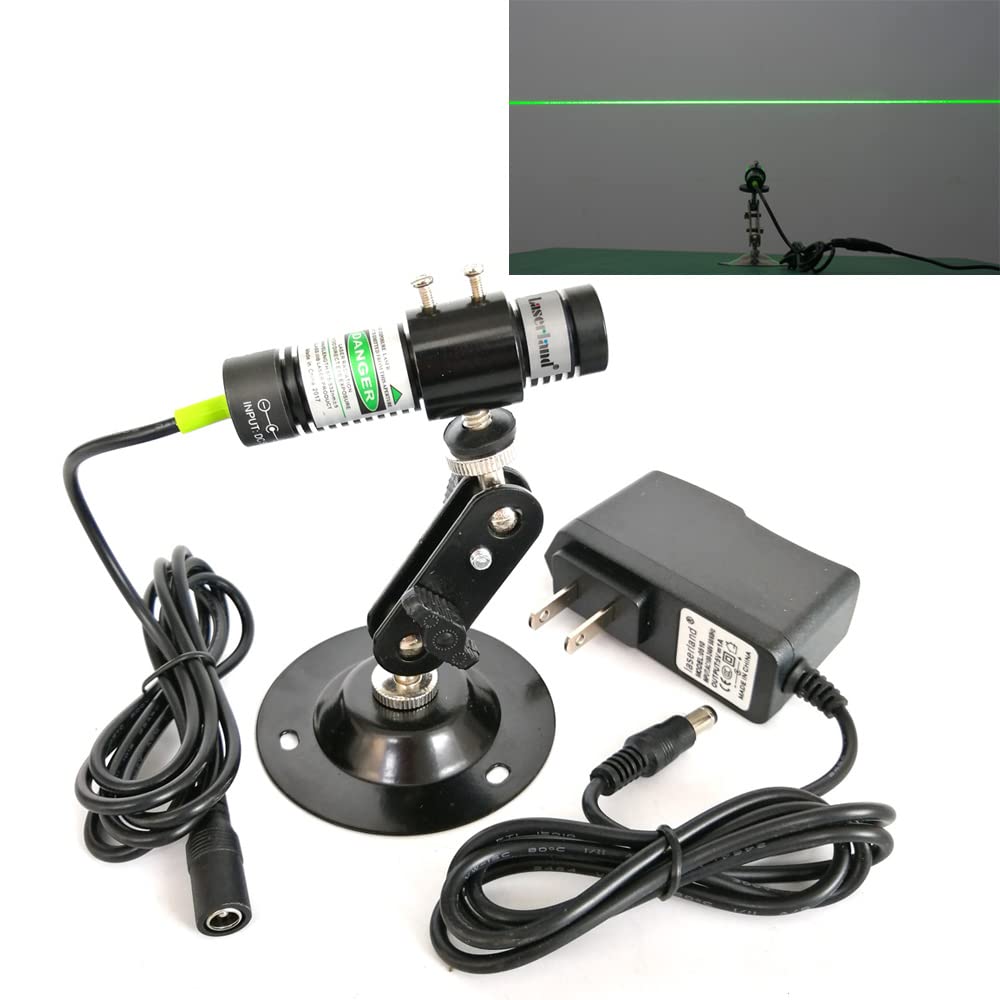 Laserlands 532nm green laser line module emitting vivid line for dramatic effects.