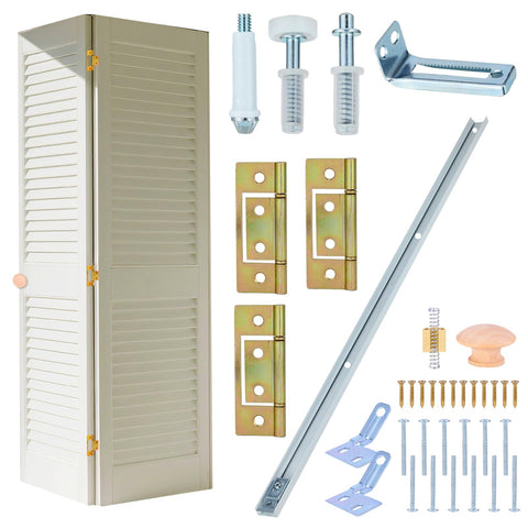 Lashow one-piece 36-inch track provides smooth, quiet bifold door operation.
