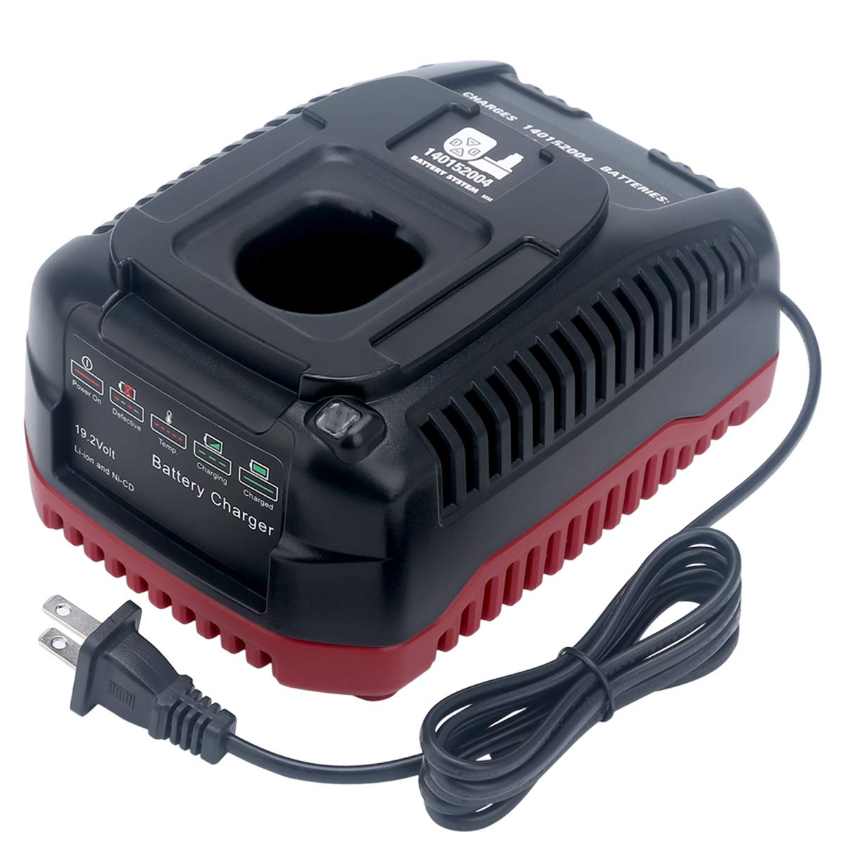 Lasica C3 battery charger front view for Craftsman 19.2V batteries.