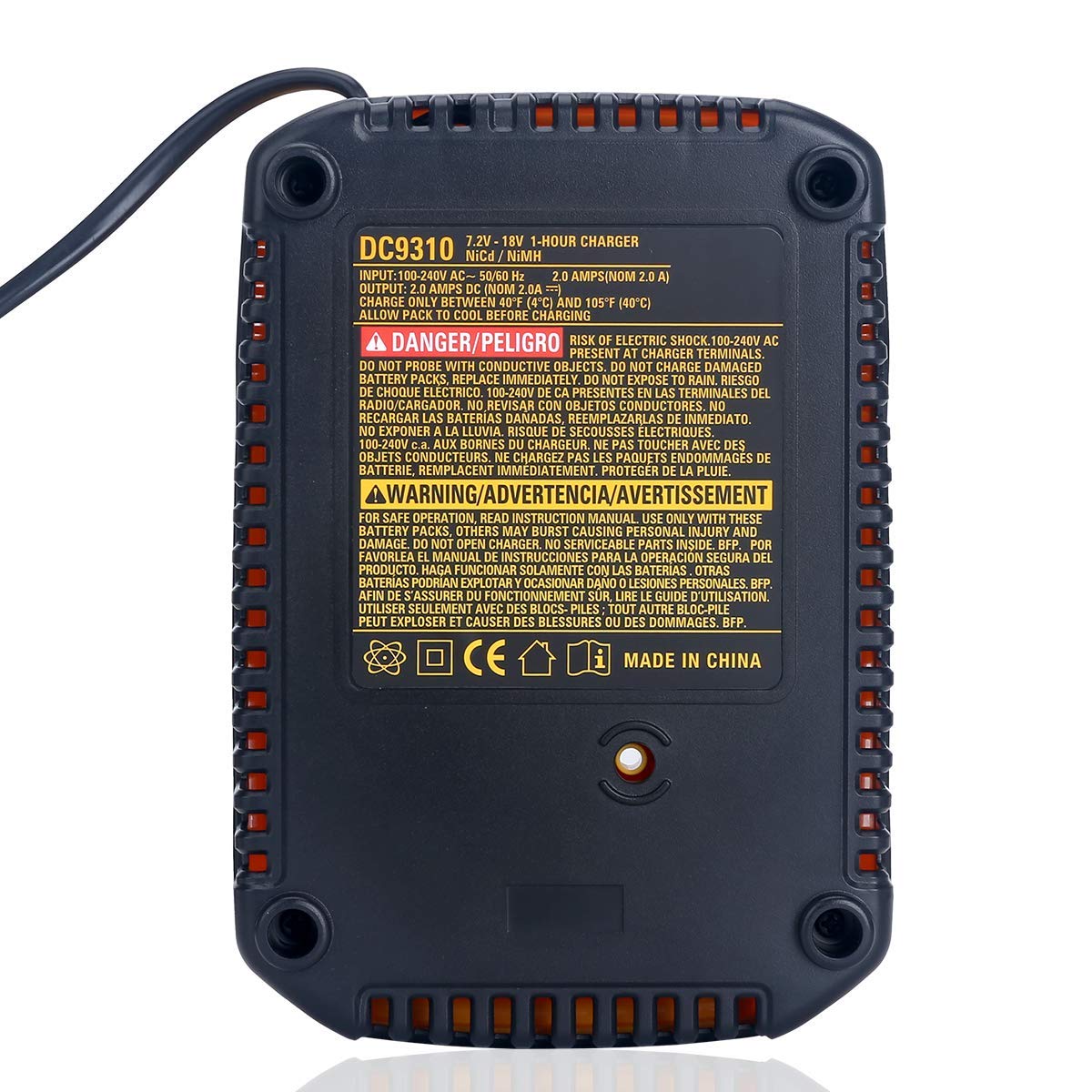 Lasica DC9310 fast charger compact design fits tight spaces on the workbench.