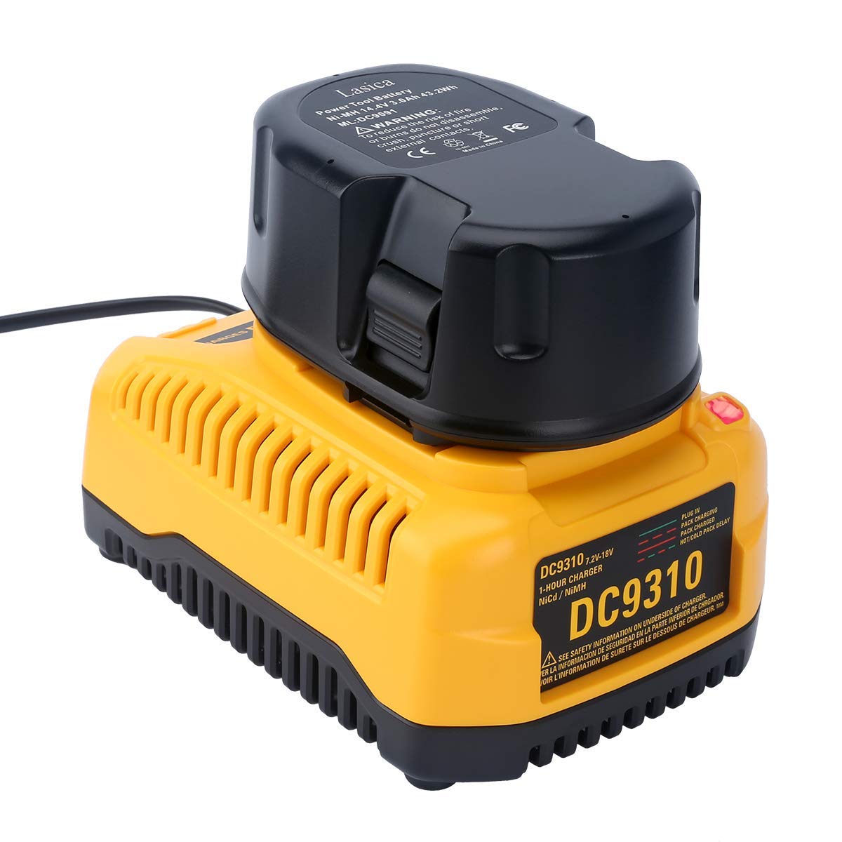 Lasica DC9310 fast charger DC output status indicator helps monitor charging progress.