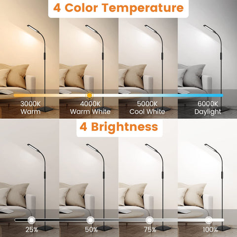 LASTAR gooseneck fully extended for precise reading light
