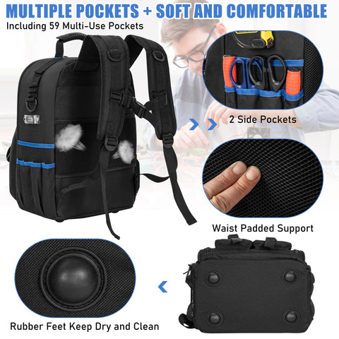 LASUK rubber feet keep the bag dry on damp workshop floors