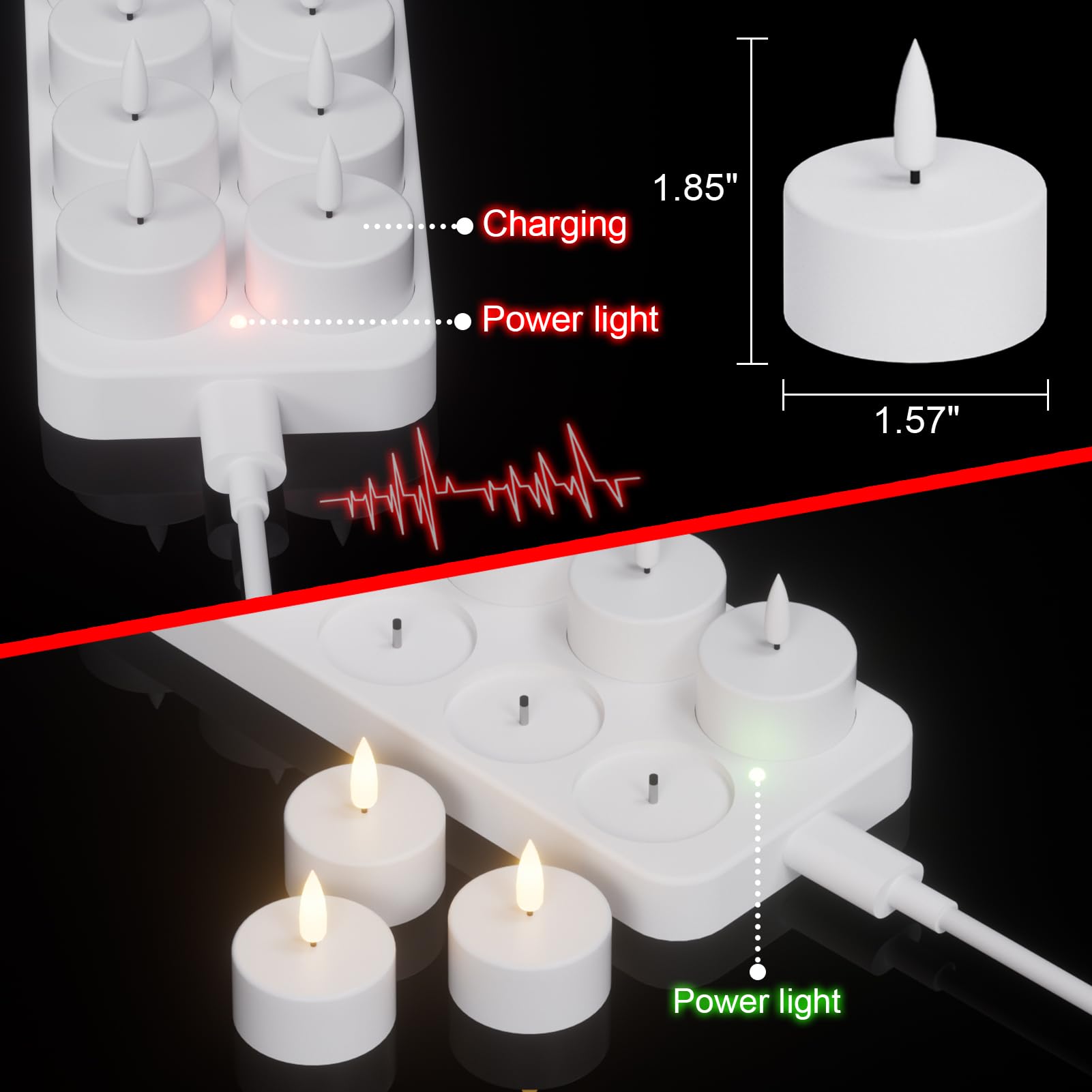 Lasumora Halloween decor tea lights provide warm glow without flames