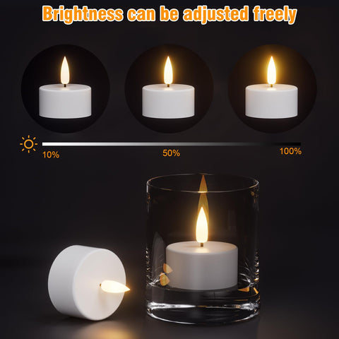 Lasumora remote-controlled tea light with timer on a wedding table setup