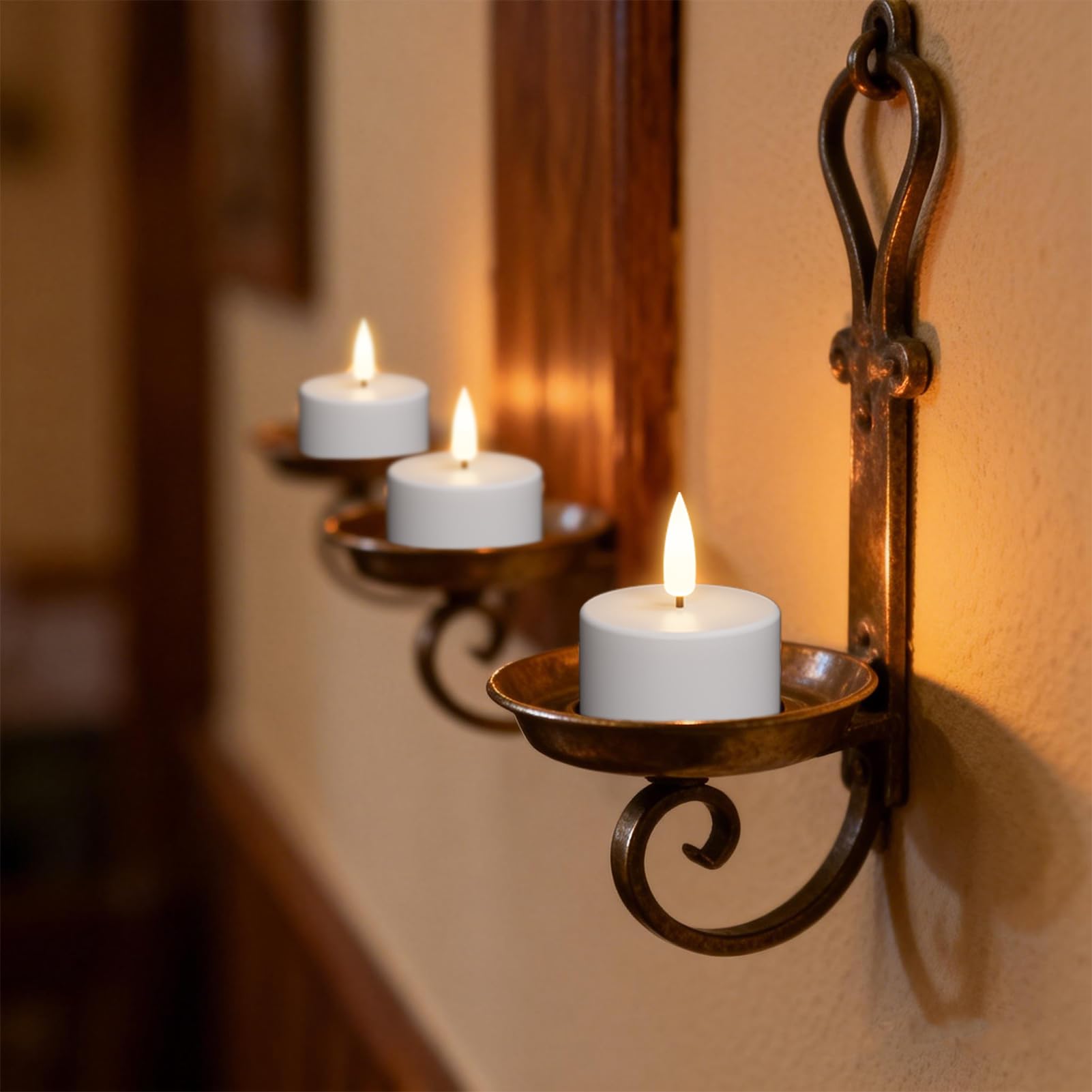 Lasumora wedding decor tea lights arranged along aisles