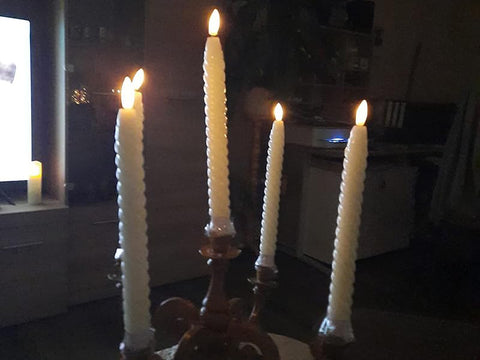Lasumora 9.8-inch taper candle glow for centerpieces