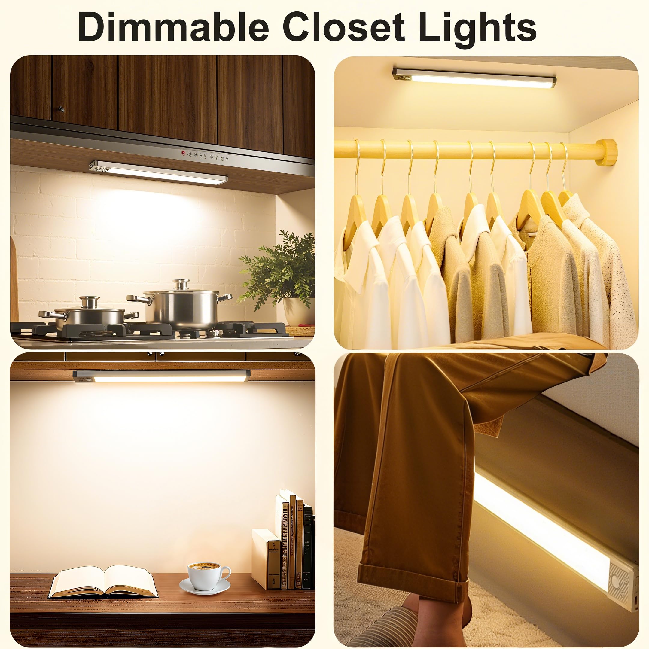 Latamil motion-sensor cabinet light activates on movement for visibility