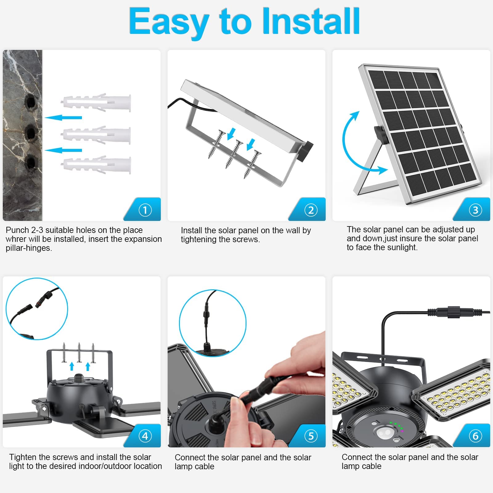 Latband adjustable four-arm design for versatile indoor/outdoor setups.