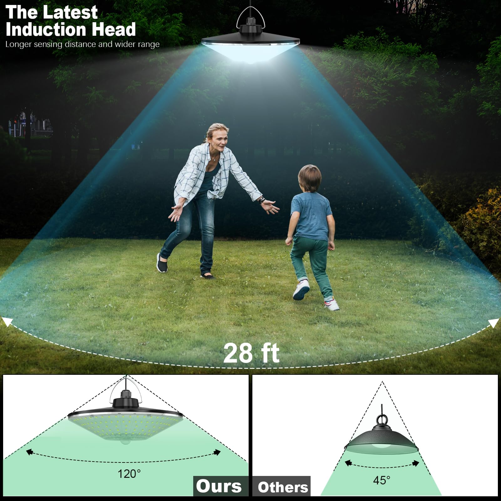Latband light mounted in gazebo or barn setting.