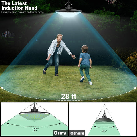 Latband light mounted in gazebo or barn setting.