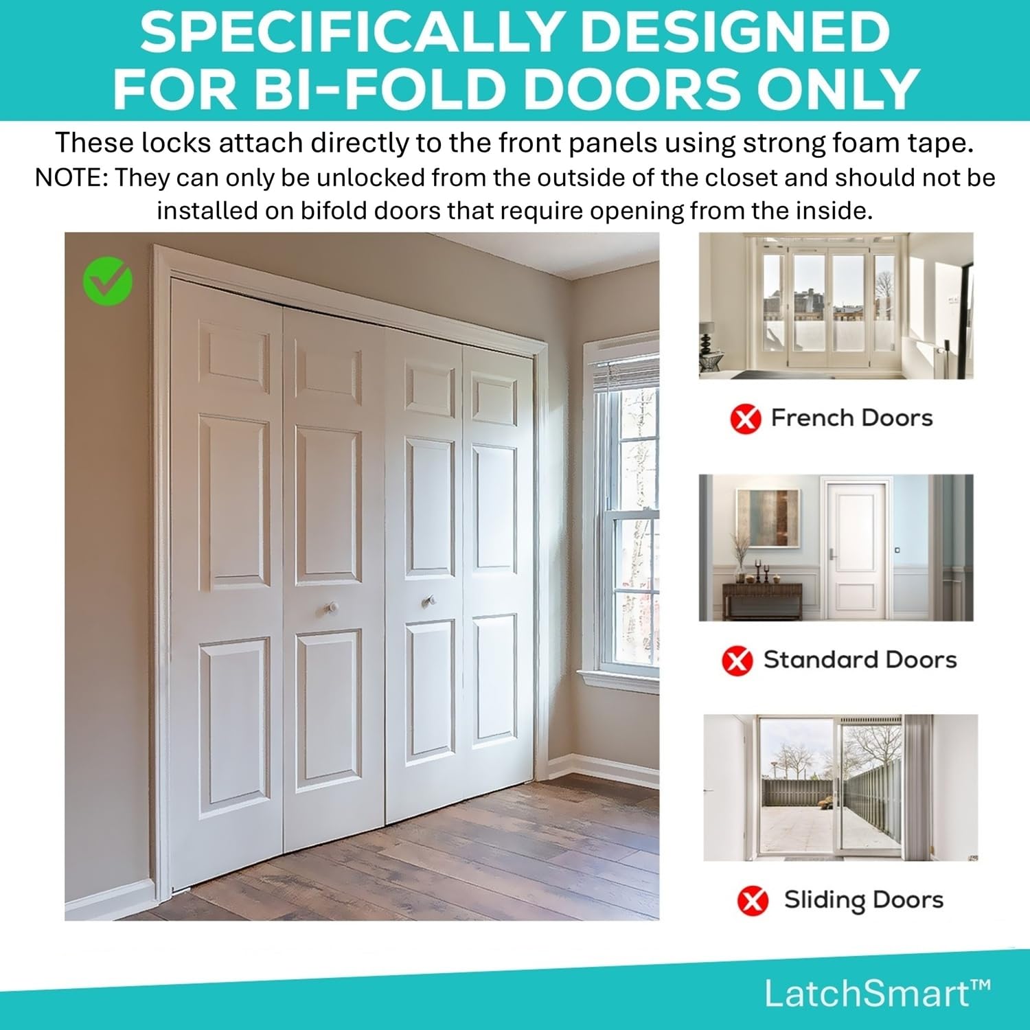LatchSmart one-touch unlock for convenient access while keeping doors secure
