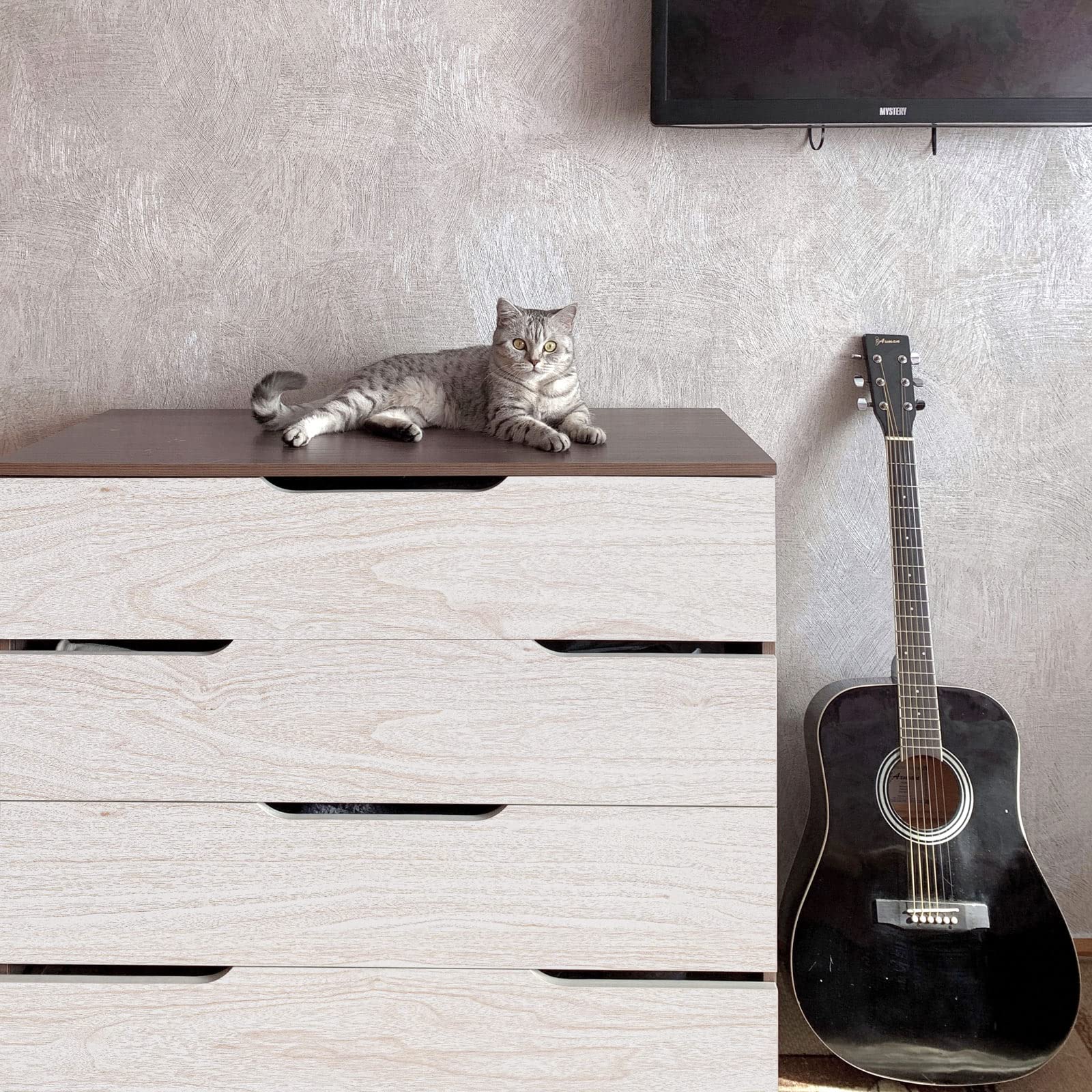 Latico wood-grain texture detail highlights durable surface ideal for high-traffic furniture.