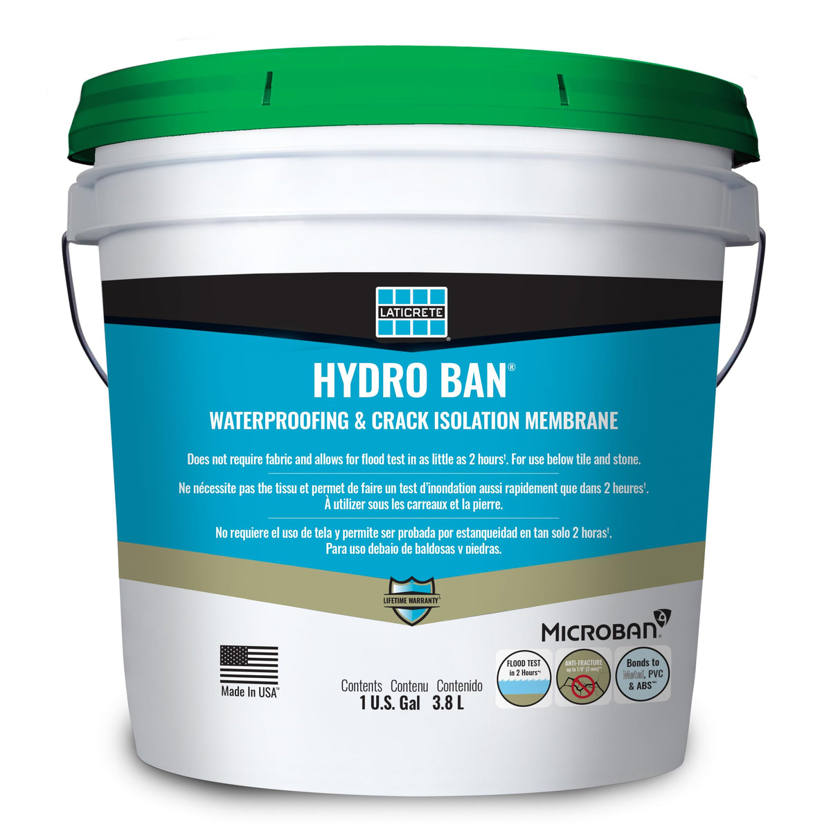 LATICRETE Hydro BAN seamless membrane application on substrate for waterproofing.