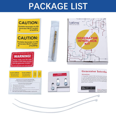 LATING 11.8-inch breaker retainer straps help secure generator integration.