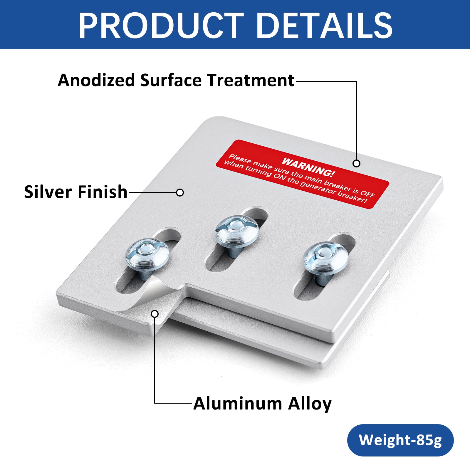 LATING interlock surface anodized for insulation and heat resistance.