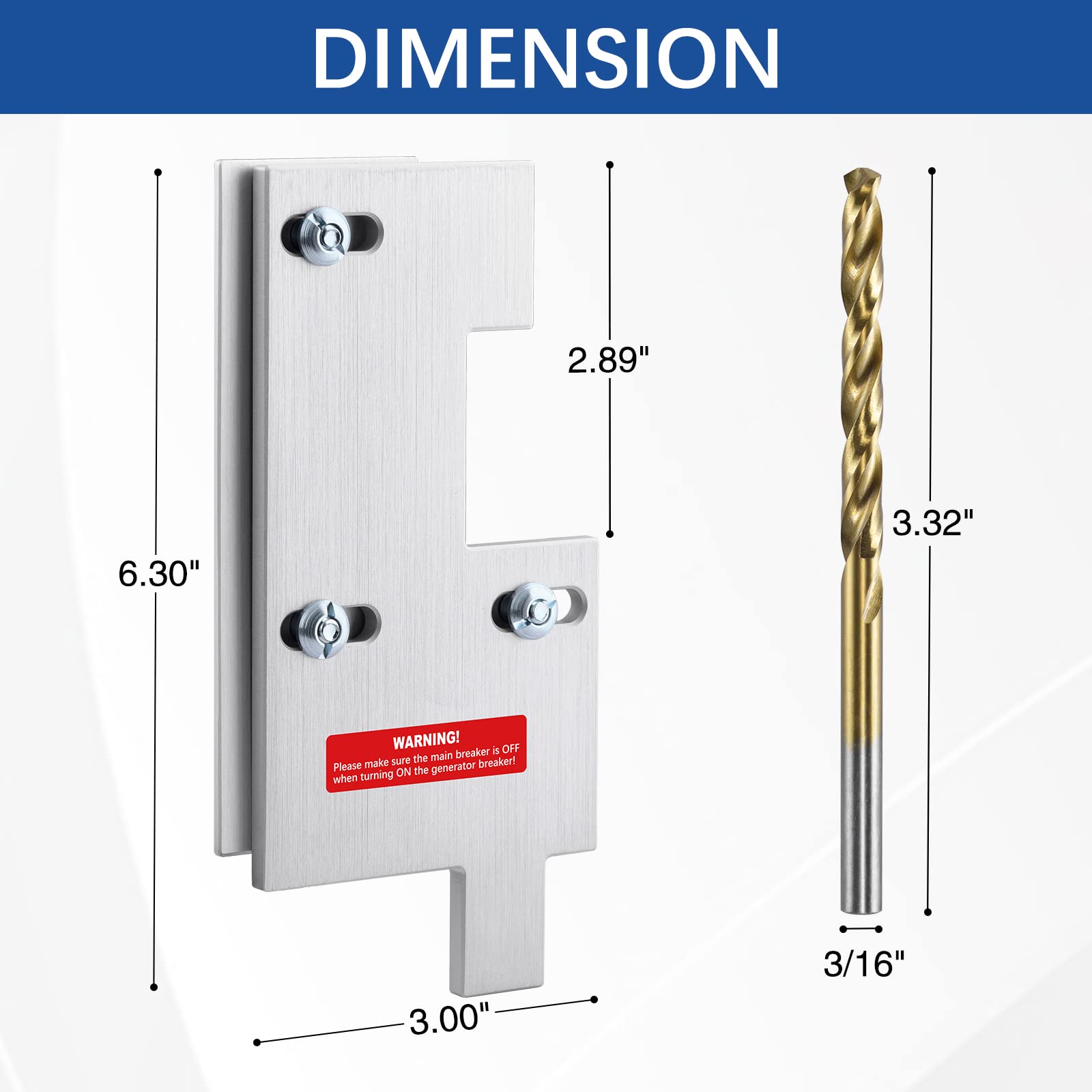 Drill bit and installation guide aid straightforward mounting of the interlock kit.