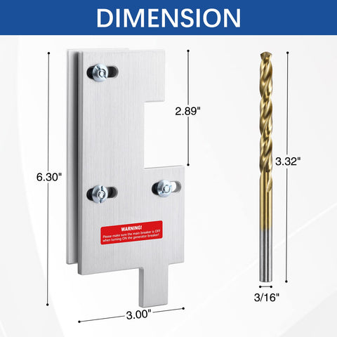 Drill bit and installation guide aid straightforward mounting of the interlock kit.