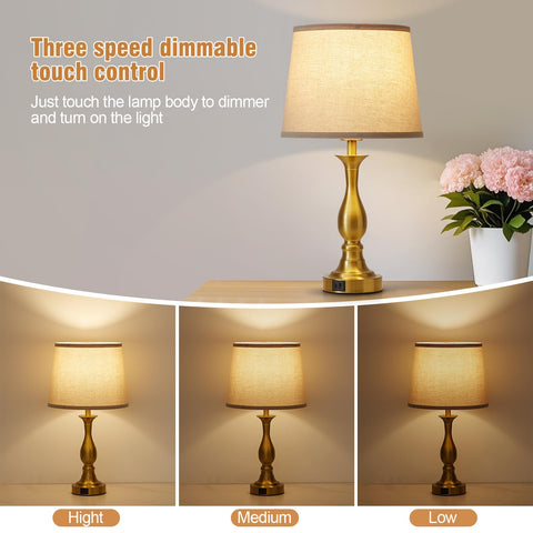 Lauag bedside lamp includes USB-A port for additional charging.