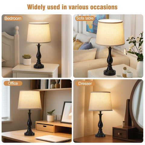 Lauag nightstand lamp is easy to install on desks or bedsides.