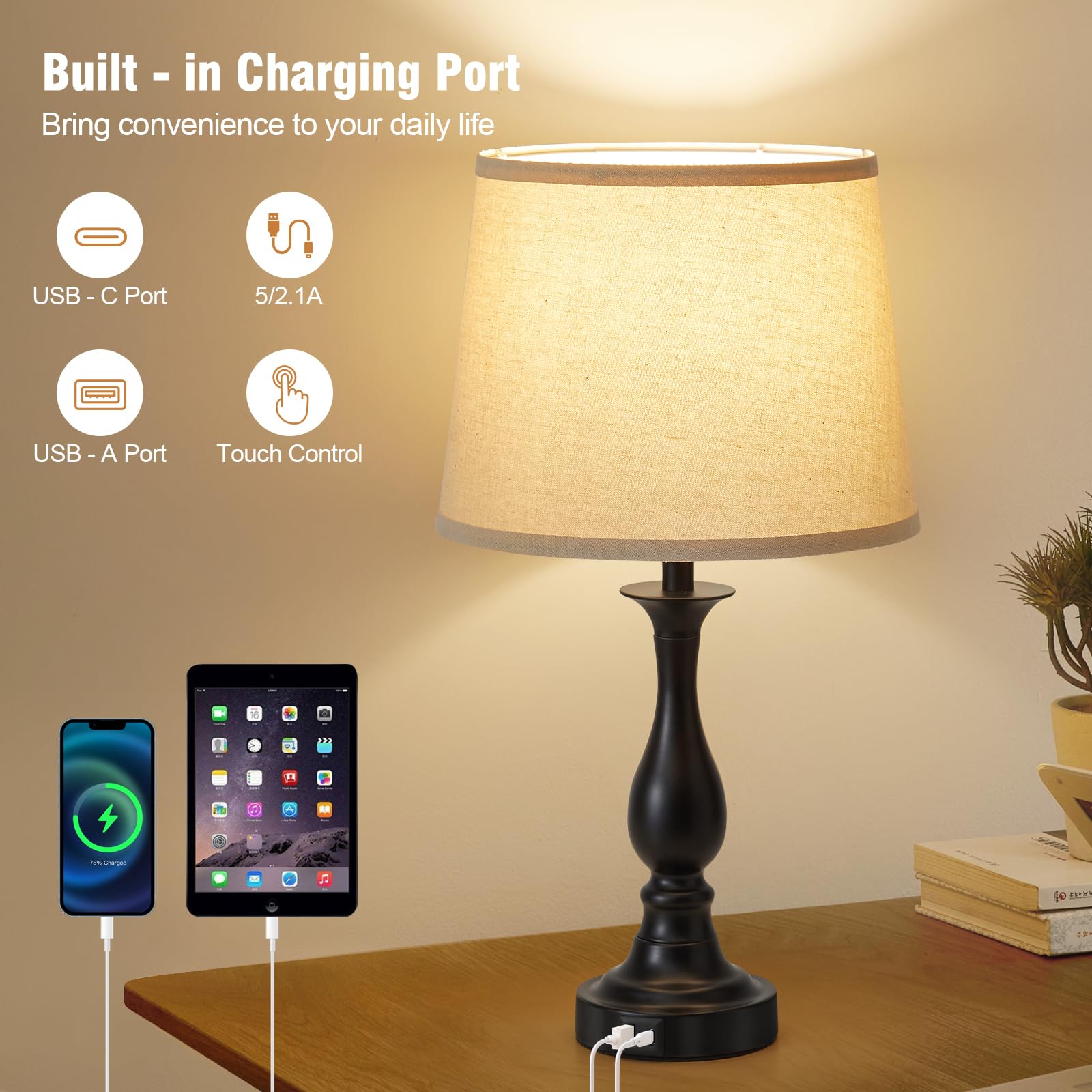 Lauag lamp design is suitable for dorm rooms and small spaces.