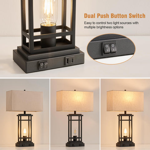 Lauag lamp USB-C port allows fast device charging.