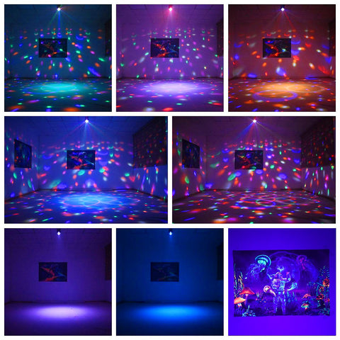 LAUCNPTY disco ball light color wheel for vibrant party ambiance and customizable effects