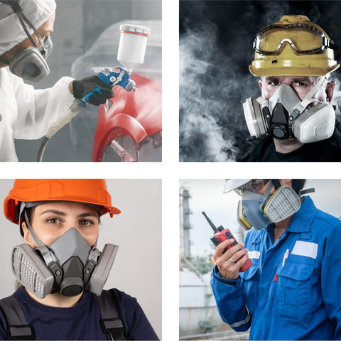 LAUCO anti-fog coating on glasses helps maintain clarity during car spraying.