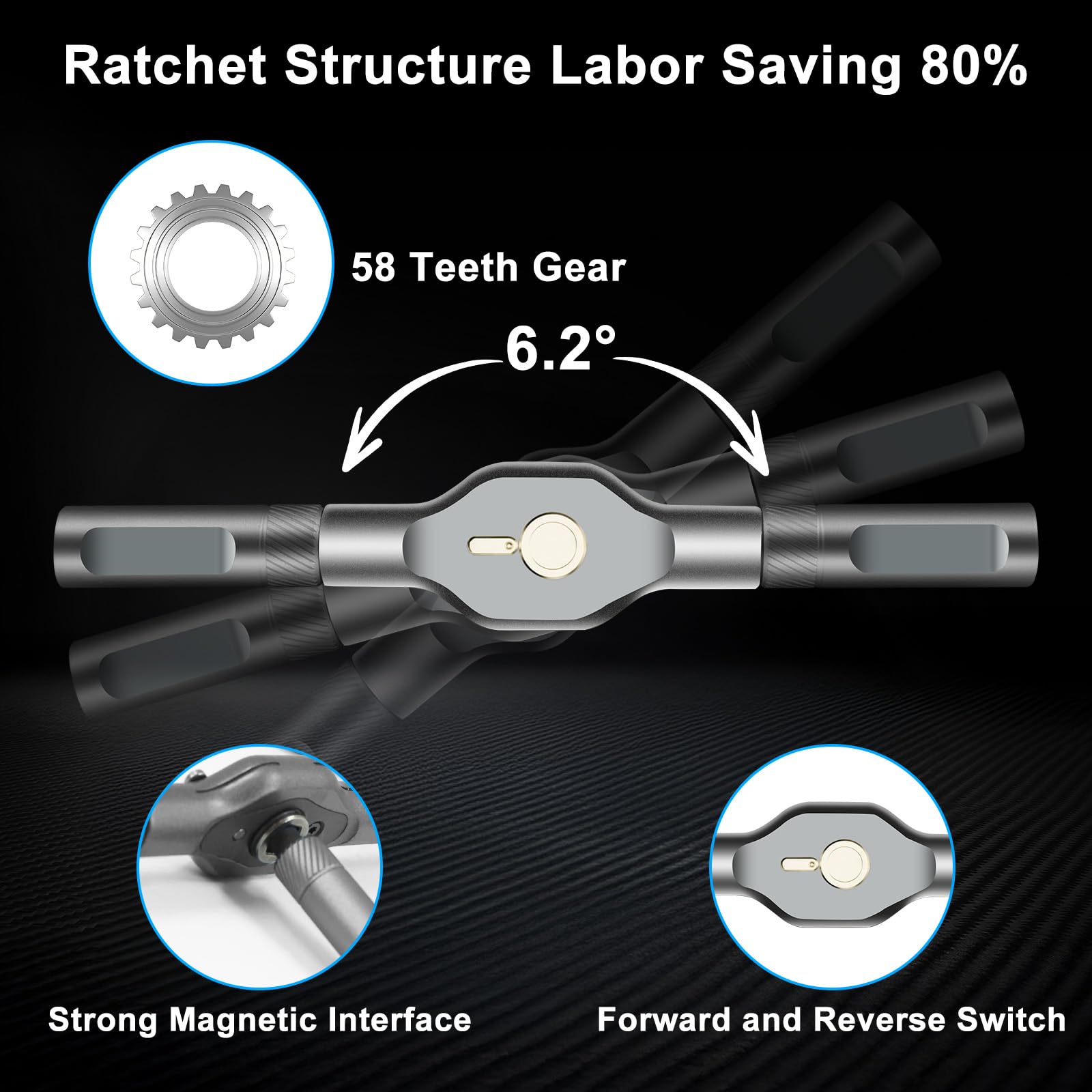 Laukowind 58-tooth gear system enhances torque efficiency.