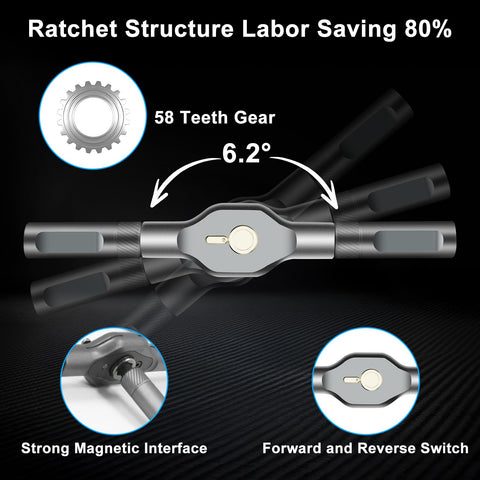 Laukowind 58-tooth gear system enhances torque efficiency.