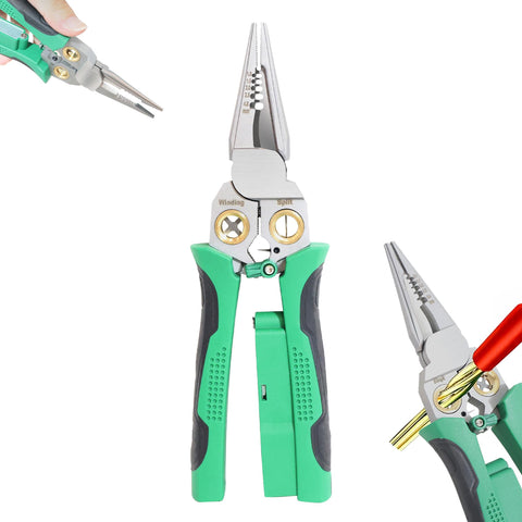 Laukowind 8-in-1 wire stripper front view for all-in-one electrical tasks.