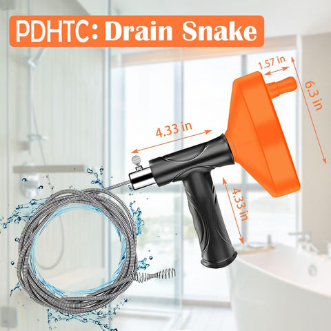 Launary Drain Auger adjustable length fits different drain depths.