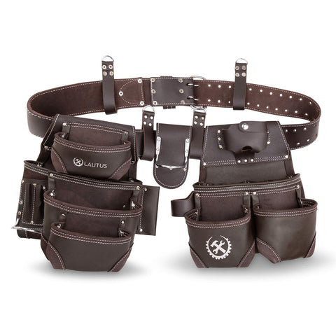 LAUTUS handmade craftsmanship evident in durable belt construction and finish.