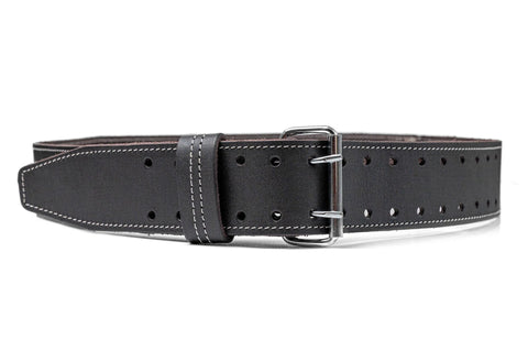 LAUTUS leather tool belt front view for rugged durability on site.