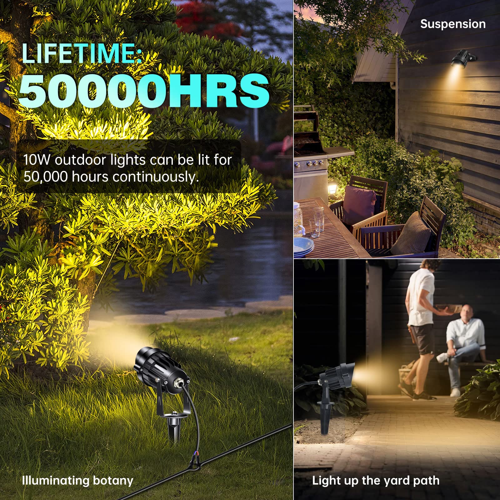 LAVAED rugged outdoor lights suitable for patios and driveways