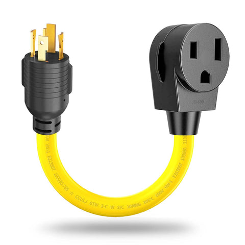 LAVANDINO L14-30P to 6-50R adapter with 1ft cord for welding power from generators