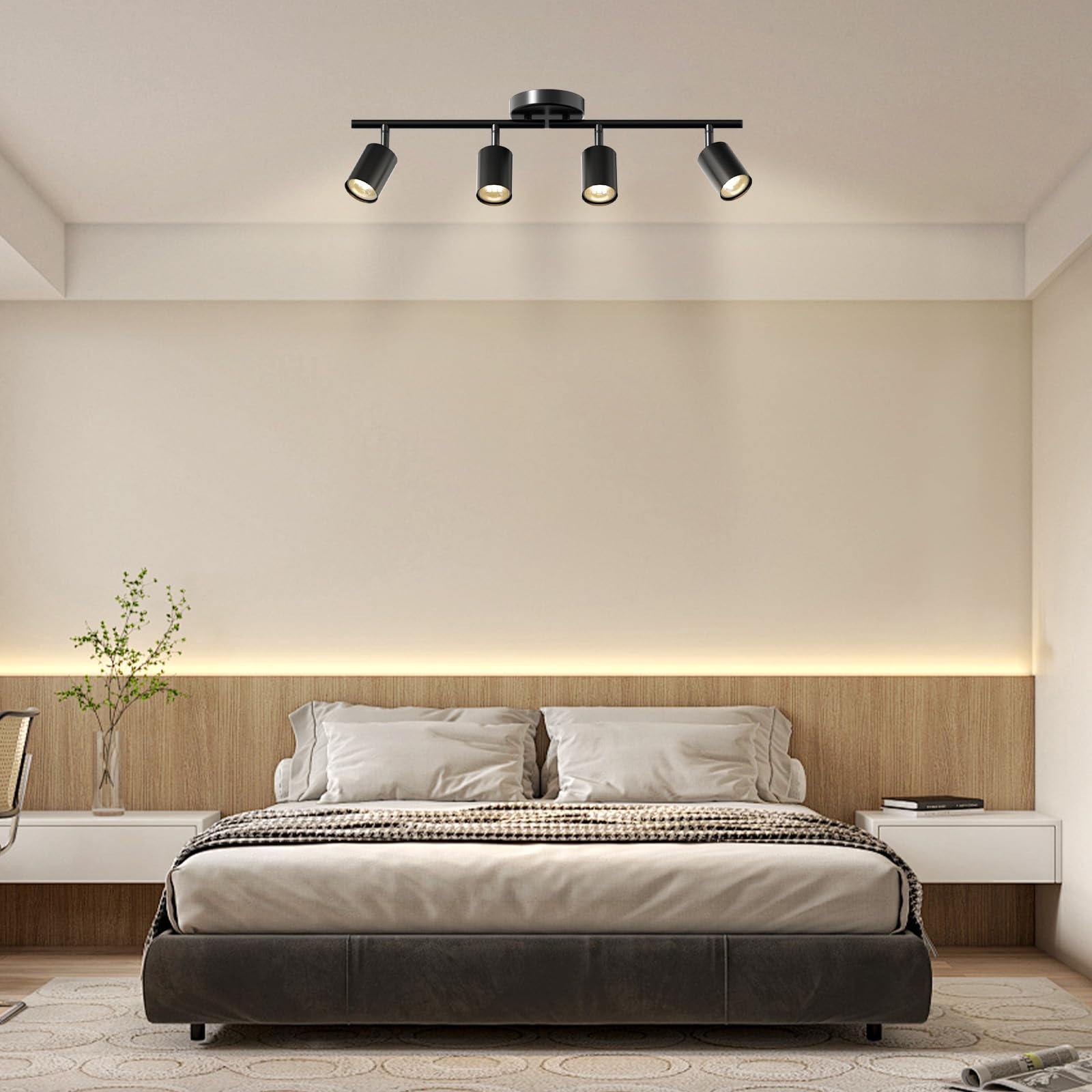Lavendex three-step installation works on flat or sloped ceilings.