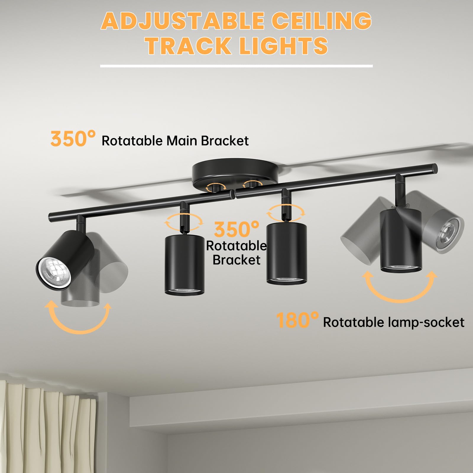 Lavendex four GU10 bulbs included deliver 400 lumens of clear light.