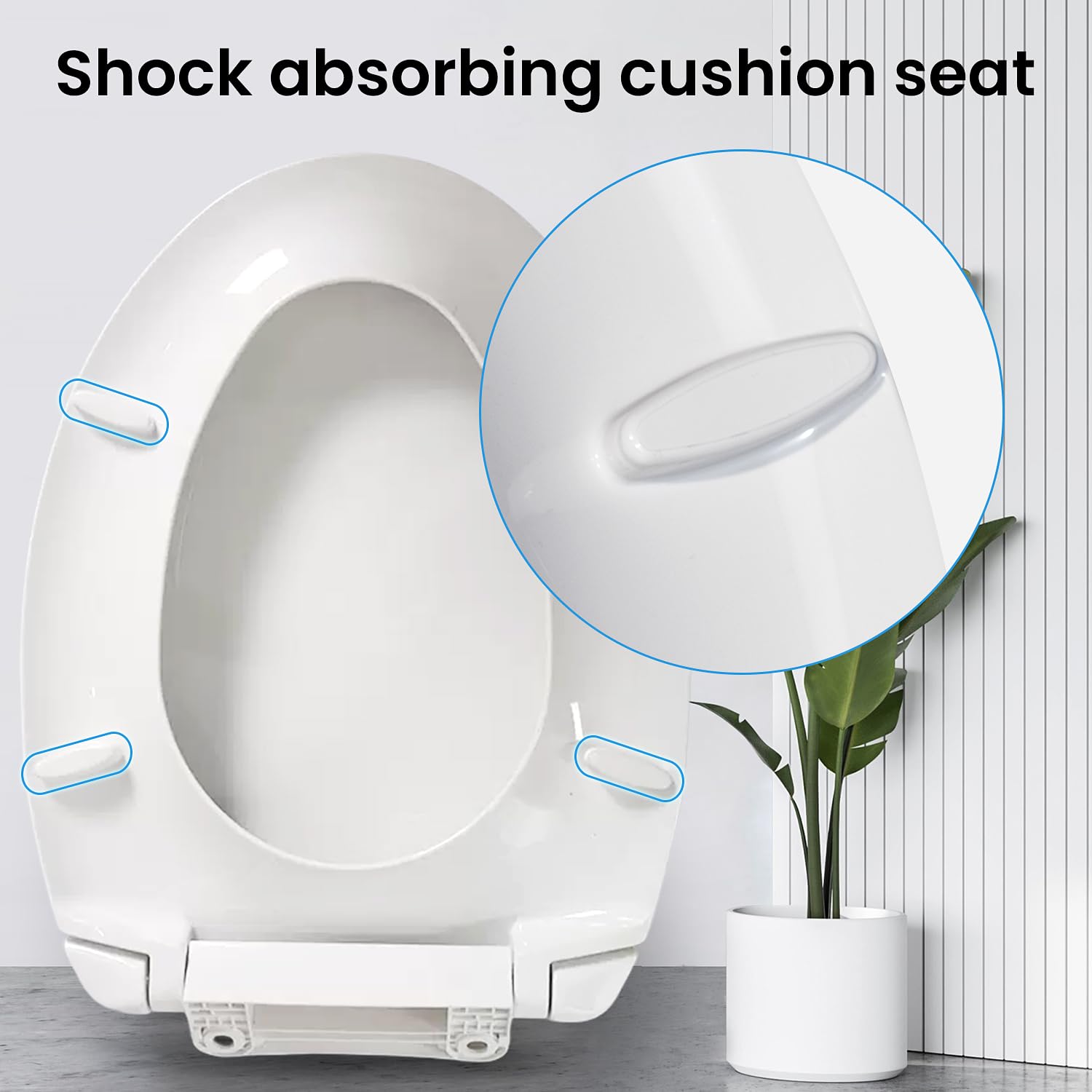 LavishStream stain-resistant polypropylene surface shown on elongated seat for easy cleaning.