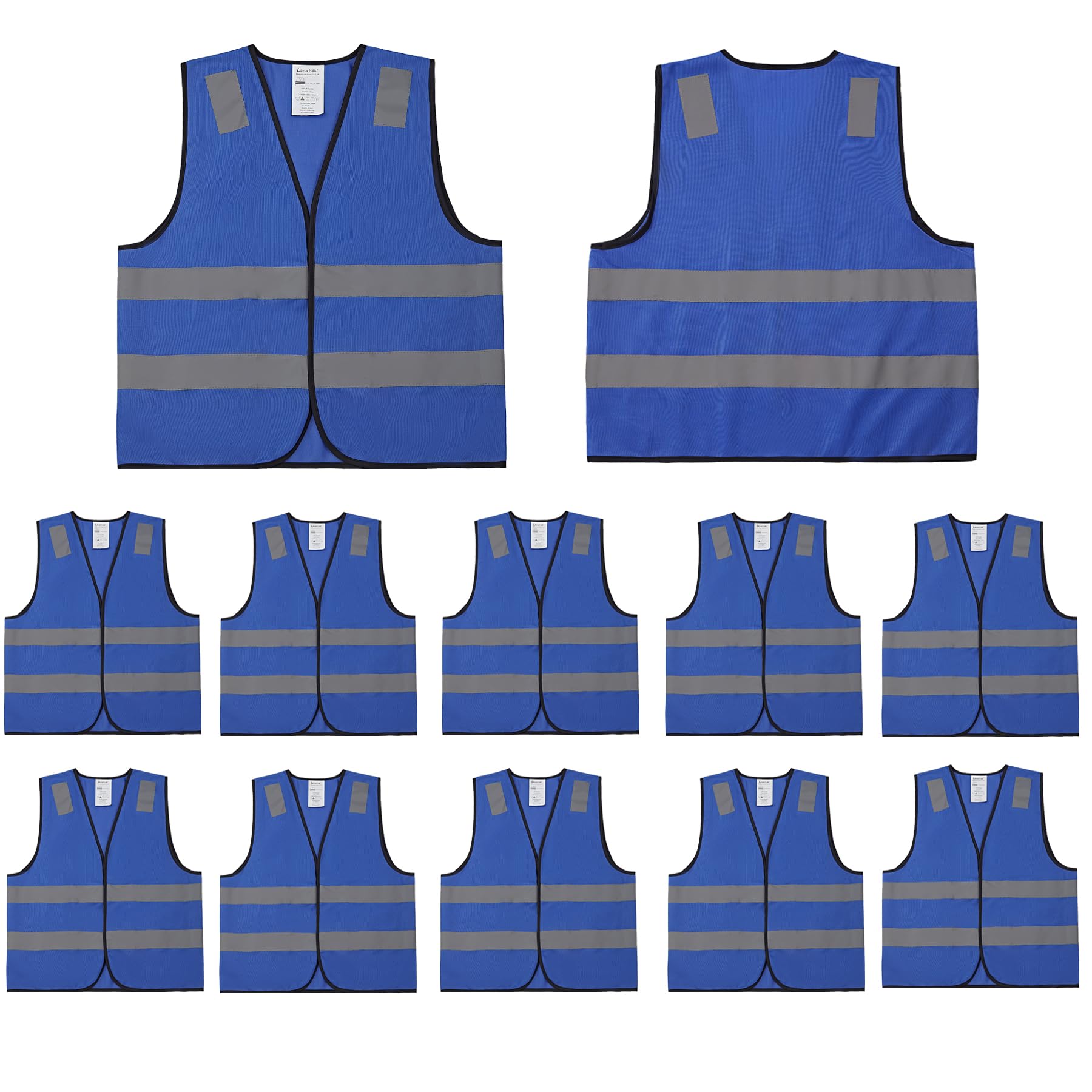 Lavori-AK Blue Safety Vest with 360° coverage for high visibility.