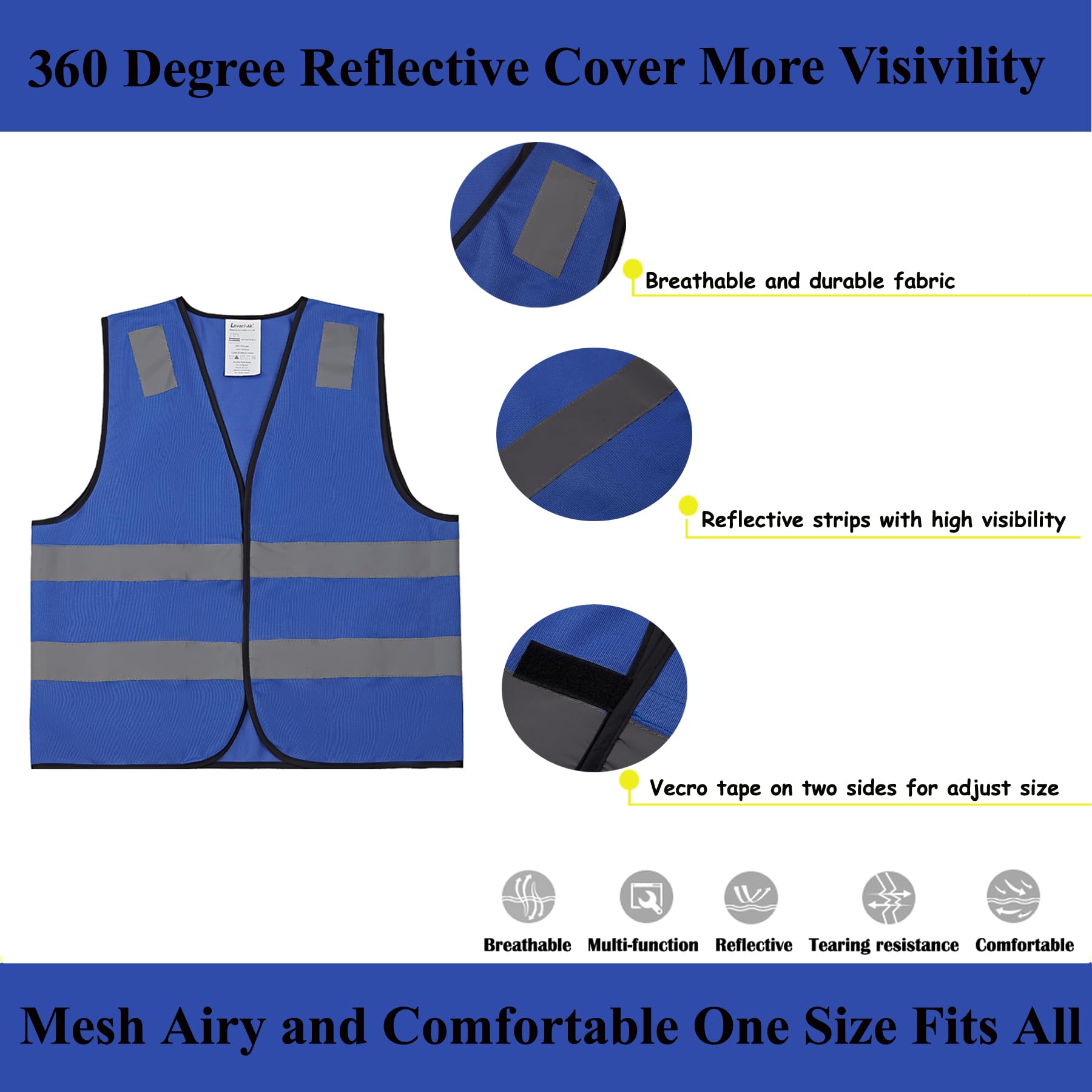 Lavori-AK high-visibility vest ideal for day and night work.